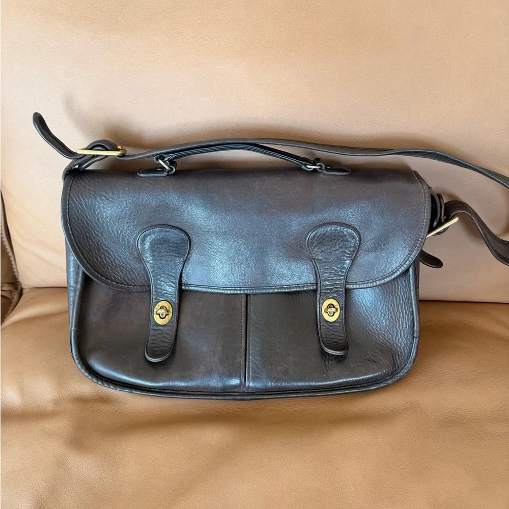 Vintage Coach Leather Messenger Bag